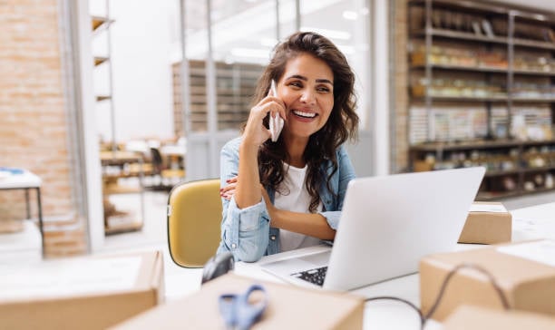 Tax client working
